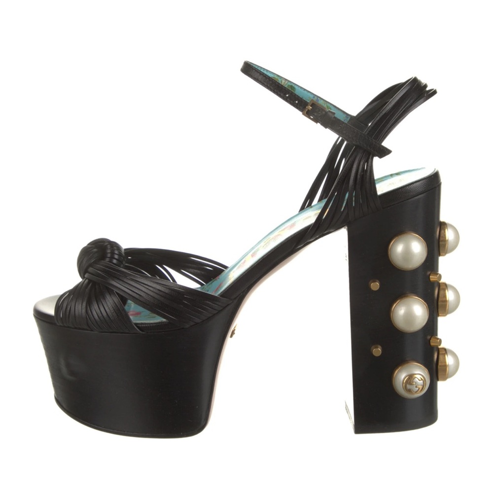 Gucci Leather Studded Accents Sandals